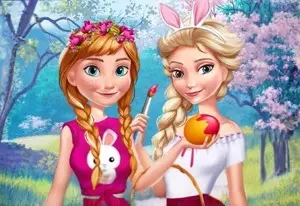 Игра Анна и Эльза: Пасхальное Веселье