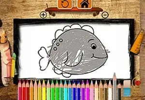Fish Game: Coloring Book