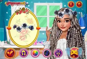Игра Эльза и Моана Фэнтези Прически