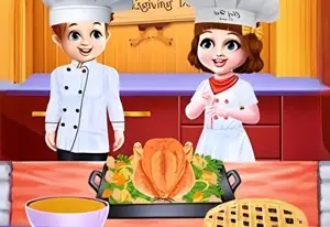 Chef Twins Thanksgiving Dinner Cooking