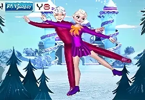 Игра Фигурное катание Эльзы и Ледяного Джека