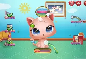 Игра Уход за милым котенком
