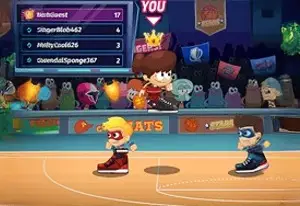 Игра Мультяшные Звезды Баскетбола на Троих