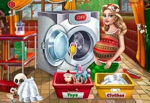Игра Мама Стирает Игрушки