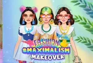 Игра Модный максималистский макияж онлайн