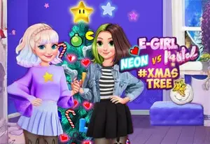 E-Girl Neon vs Pastel #Xmas Tree