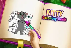 Игра раскраска с героями мультфильма Говорящий Кот Том