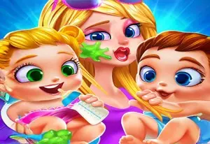 Игра по уходу за младенцем для детей