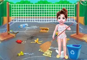Игра Малышка Тейлор Убирает на Пляже