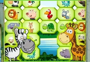 Игра Детский маджонг с животными