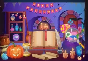 Halloween game: find the objects