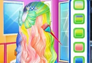 Игра Модные Радужные Причёски