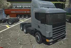 18 wheeler truck driving cargo