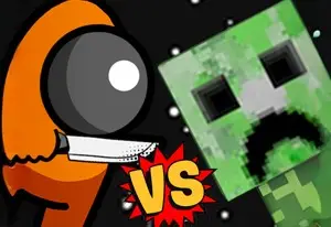 Among vs Creeper Fight