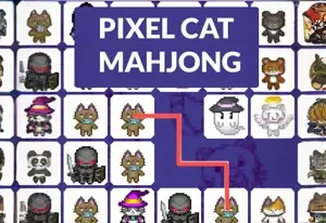 Игра Кошачий Пиксельный Маджонг