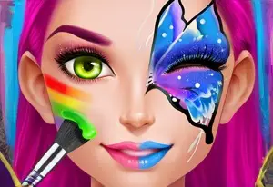 Игра Рисунки на лице салон красоты