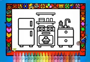 Игра Раскрашивайте и Украшайте Комнаты