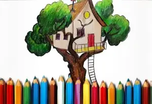 Tree House Coloring Book