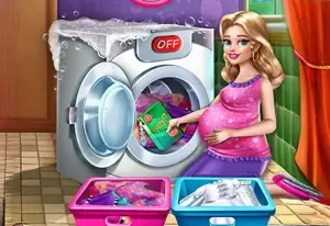 Игра Беременная Стирает Одежду