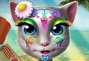 Игра Китти: Пляжный мейкап