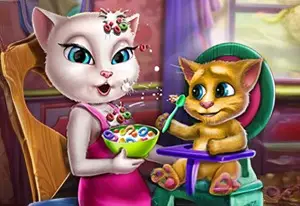 Игра Анжела Кормит Малыша