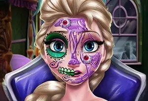 Elsa Scary Halloween Makeup