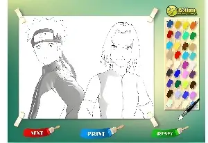 Naruto Coloring Game