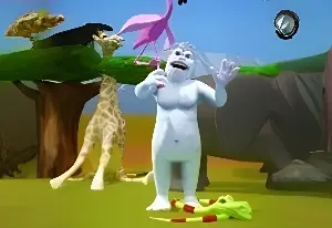 Игра Йети Спорт: Фламинго Гольф