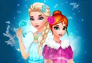 Игра Анна и Эльза: Холодная Одевалка