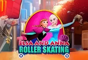 Игра Анна и Эльза на роликах