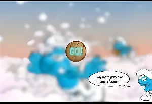 Игра Смурфики: Снежки онлайн
