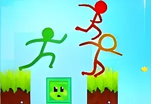 Игра Стикмен Паркур 2: Лаки Блок