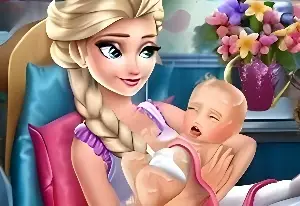 Игра Эльза Рожает