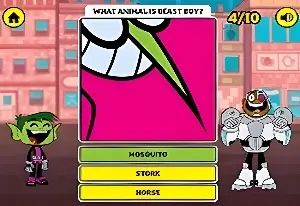 Юные титаны идут Beast Boy: викторина о животных