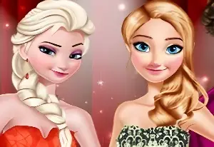 Anna and Elsa red carpet game