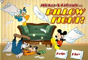 Mickey & Friends in Pillow Fight!