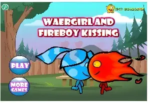 Waergirl and Fireboy Kissing