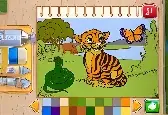 Игра Раскрась меня Животные джунглей