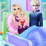 Игра Ледяная принцесса Ребенок родился онлайн