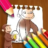 Раскраска Любопытный Джордж