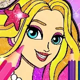 Принцесса Раскраска Блестящая - Художественная Игра