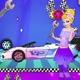 Игра Эльза ремонтирует машину