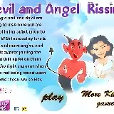 Devil and Angel Kissing